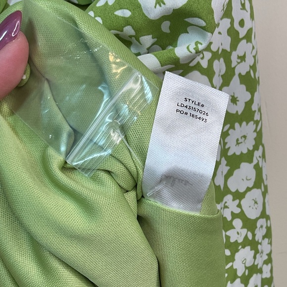 Lulu's Timeless Green Floral Print A- Line Midi Dress NWOT - Picture 10 of 13